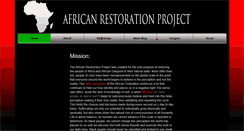 Desktop Screenshot of africanrestorationproject.org